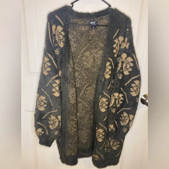 Anthropologie Maeve metallic cardigan sweater - Picture 6 of 10